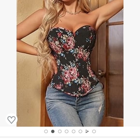 Floral Corset Top - Picture 1 of 5